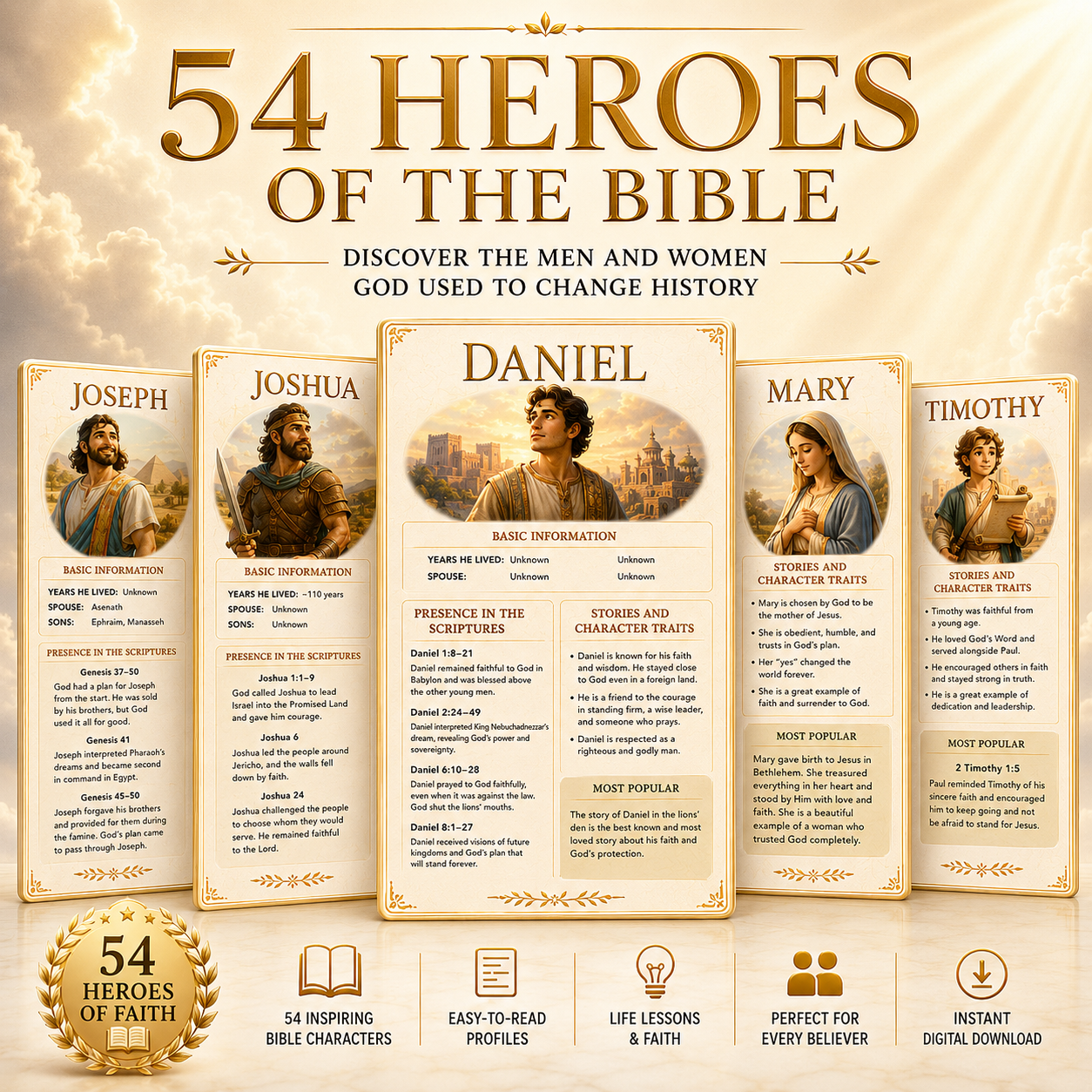 History of 54 Biblical Heroes